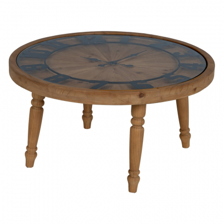 Masa Cafea Rustica Ceas Functional CreativDeco - Decor Tradițional [2]