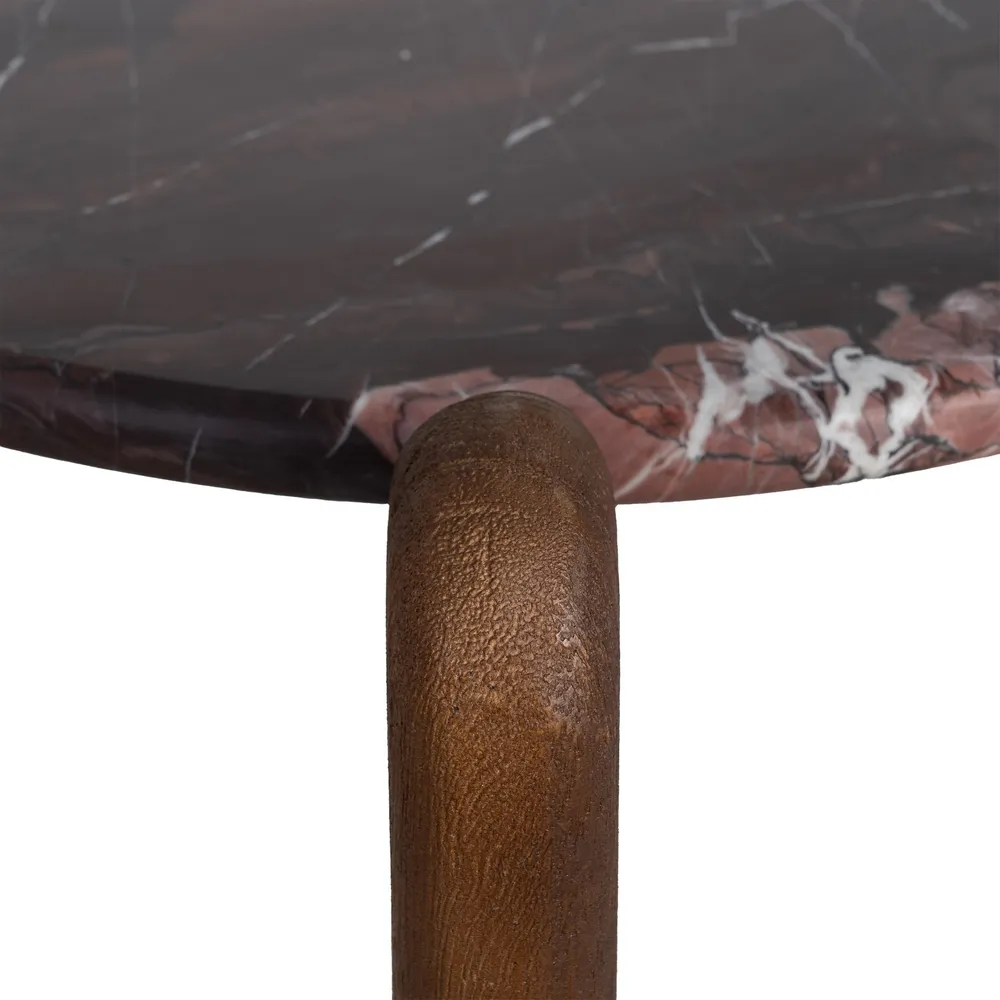 Măsuță de cafea din marmură cu bază din lemn de mango [4]