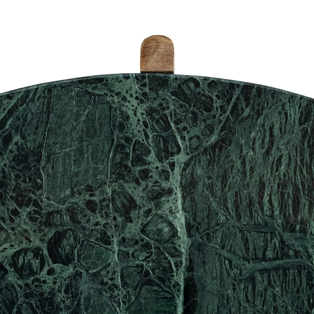 Măsuță de cafea din marmură verde și bază din lemn de mango – fotografie produs principal [8]