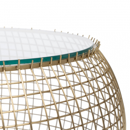 Masuta Glam Aurie si Sticla CreativDeco - Mobilier Modern pentru Living [3]