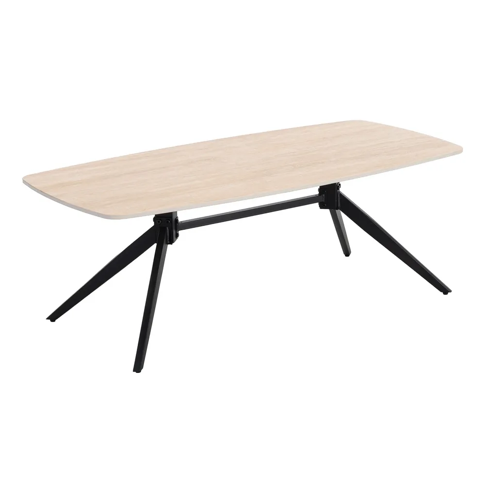 Măsuță de cafea din piatră sinterizată travertin cu bază metalică [1]