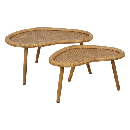 Măsuță de cafea din ratan în stil natural boho [2]