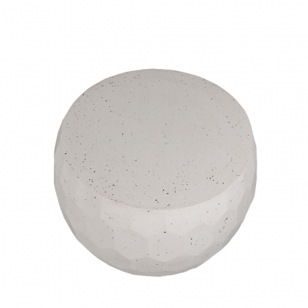 Măsuță rotundă Bee Mosaic crem 65.5x46 cm, compozit mineral, textură geometrică, finisaj piatră naturală [2]