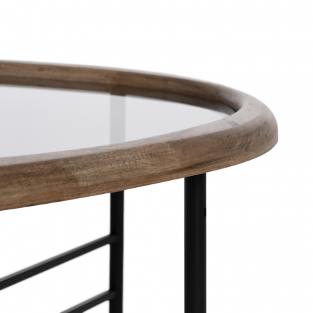 Masuta Cafea Industriala CreativDeco - Design Modern cu Accente Naturale pentru Living [5]