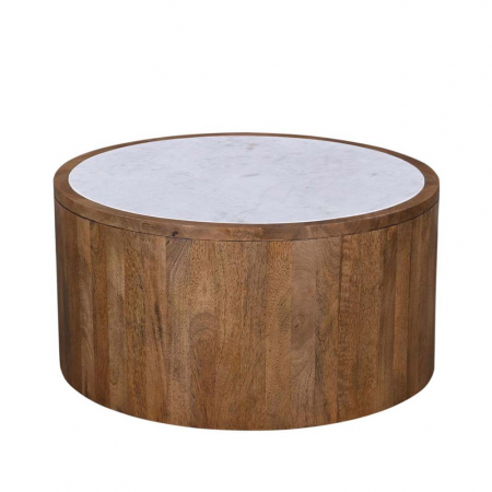 Mobilier - Masuta cafea abu dhabi nuc marmura alba eleganta