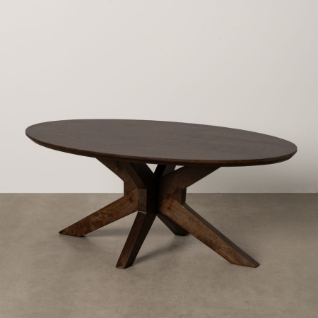 Măsuță de cafea ovală din lemn de mango [7]