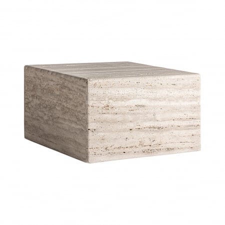 Măsuță cafea travertin bej rectangulară cu colțuri rotunjite. [1]