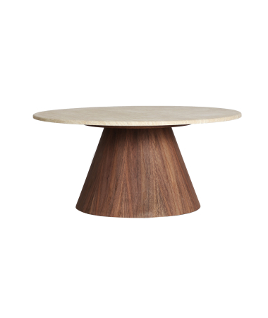 Mobilier - Măsuță de cafea rotundă cu blat din marmură sintetică și bază conică Dune