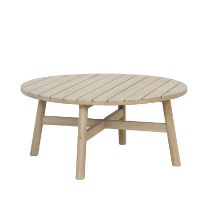 Mobilier - Măsuță de cafea rotundă din lemn de acacia bej