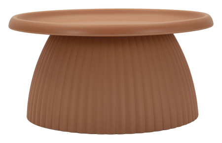 Mese Exterior - Masuta cafea rotunda plastic rosu 70x35 cm