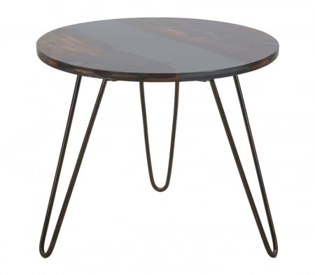 Masute Cafea - Masuta cafea rotunda slim design vintage industrial CreativDeco