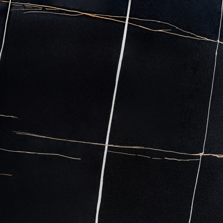 Masuta de cafea sculpturala si moderna din MDF si marmura sintetica neagra cu baza placata nuc Neufs 100x100x25 cm [6]