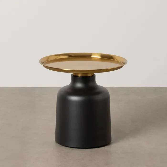 Masute Cafea - Măsuță decorativă aurie neagră, mobilier elegant
