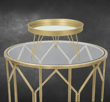 Măsuță decorativă metal oglindă [6]