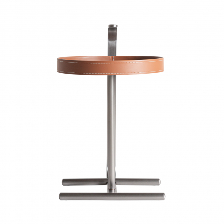 Mobilier - Masuta Art Deco Otel si Piele|Masute Moderne