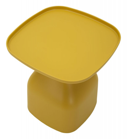 Măsuță Gea galbenă din plastic durabil cu design organic și finisaj mat [3]
