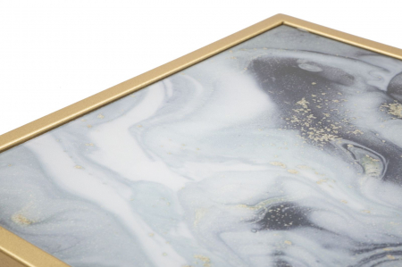 Masuta laterala compacta cu blat marmorat CreativDeco [5]