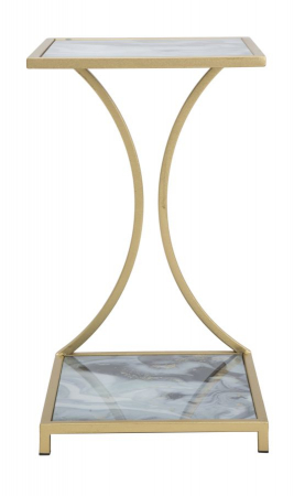 Masuta laterala compacta cu blat marmorat CreativDeco [1]