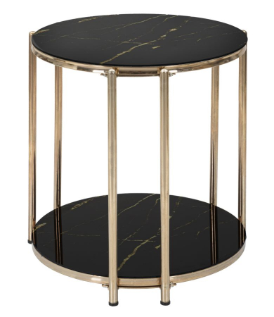 Masuta Ikis, Metal Auriu, Sticla Neagra - creativdeco.ro [0]