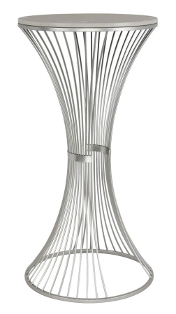 Mobilier - Masuta inalta rotunda argintie | Accent modern CreativDeco