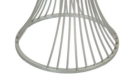 Masuta inalta rotunda argintie | Accent modern CreativDeco [7]