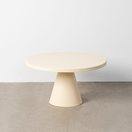 Masute Cafea - Măsuță joasă din oțel crem cu bază conică