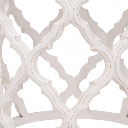 Masuta Decorativa MDF Alb CreativDeco - Design Geometric pentru Living sau Dormitor [3]