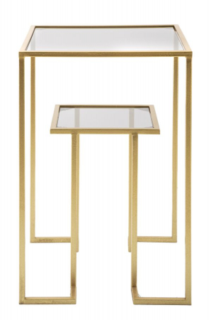 Masuta laterala sticla aurie eleganta | Decor modern CreativDeco [2]