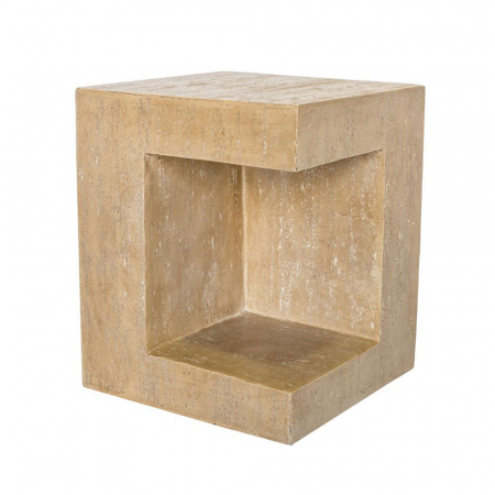 Masute Laterale - Măsuță laterală bej cu decupaj modern Pyramis