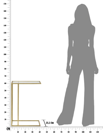 Masuta sticla Glamour cu cadru metalic auriu CreativDeco [7]