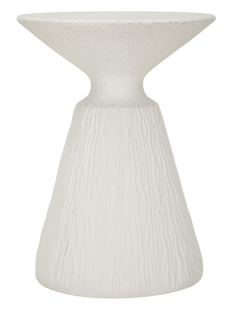 Mobilier - Masuta laterala conica sculpturala crem 40x53 cm