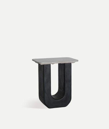 Măsuță laterală lemn mango marmură KHEJ – titlu imagine principală [1]