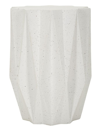 Mobilier - Masuta laterala geometrica fatetata crem 38.5x53 cm