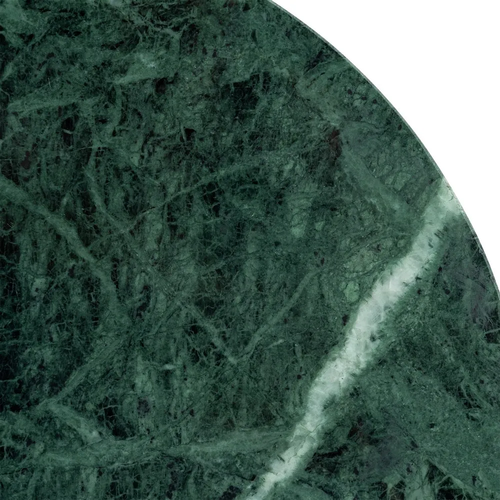 Măsuță laterală din marmură verde cu bază din lemn de mango [8]