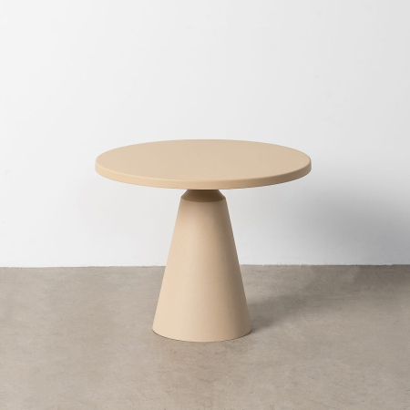 Mese - Măsuță laterală din oțel taupe blat rotund