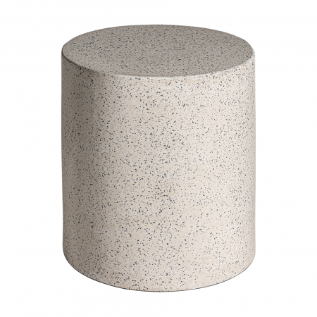 ALBENGA - Masuta laterala contemporana terrazzo alb|Masute decorative