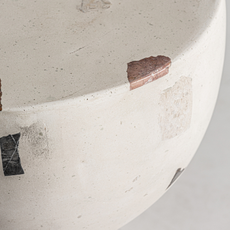 Masuta laterala contemporana terrazzo alb|Masute decorative [2]