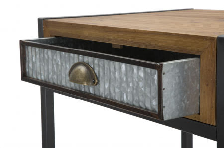 Masuta laterala industriala inalta cu depozitare | Design vintage CreativDeco [4]
