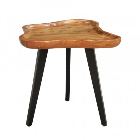 Masute Laterale - Masuta laterala natural negru 60x56x51 cm