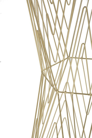 Masuta laterala Lines, metal auriu, oglinda [6]