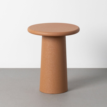 Mobilier - Măsuță laterală maro din metal mat