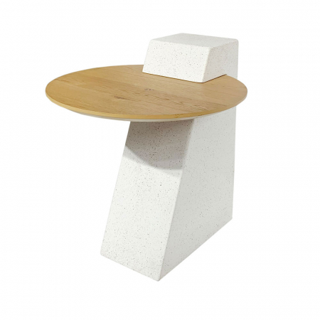 Masute Laterale - Masuta Assymetron natural gri deschis
