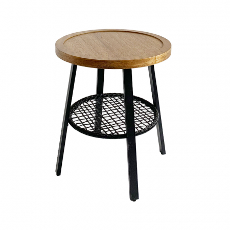 Masuta laterala natural negru 45x45x52 cm