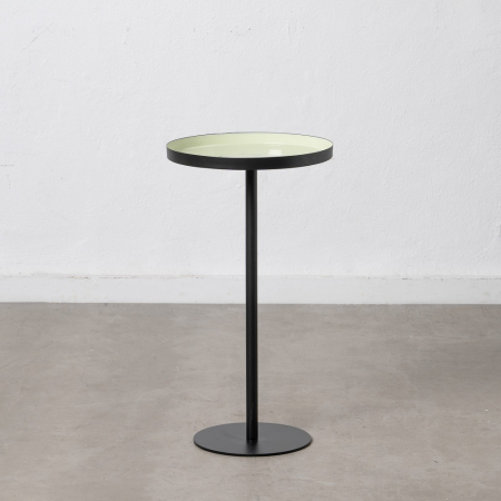 MEGA PROMOTII - Masuta Tip Bar Fier Negru si Blat Verde CreativDeco - Piesa de Lux