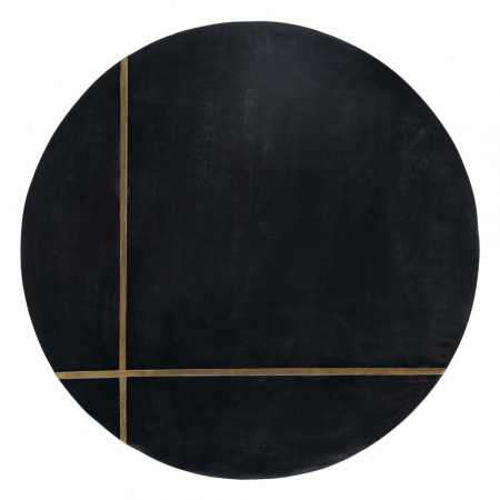 Masa Laterala Neagra cu Detalii Cupru CreativDeco - Design Minimalist Modern [6]