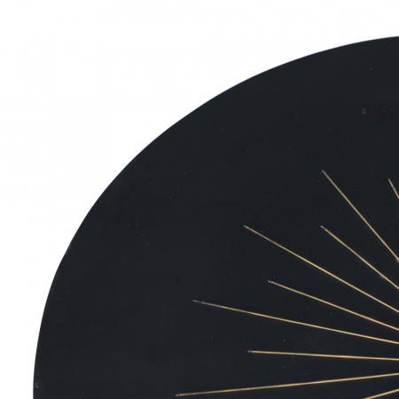 Masa Laterala Neagra CreativDeco - Detaliu Central Cupru pentru Decor Industrial [3]