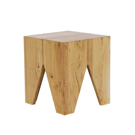 Mobilier - Măsuță laterală pătrată din lemn de acacia bej