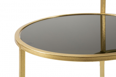 Masuta laterala rotunda 2 nivele stil glamour CreativDeco [4]