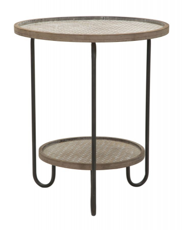 Masuta laterala Arex 2 rafturi stil rustic boho CreativDeco [4]