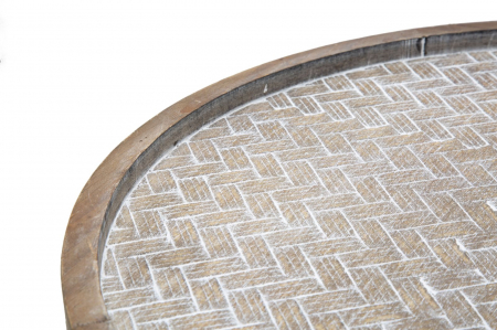 Masuta laterala Arex 2 rafturi stil rustic boho CreativDeco [1]